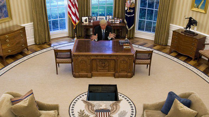 Trump Installs Trap Door In Floor Of Oval Office Unsourced News